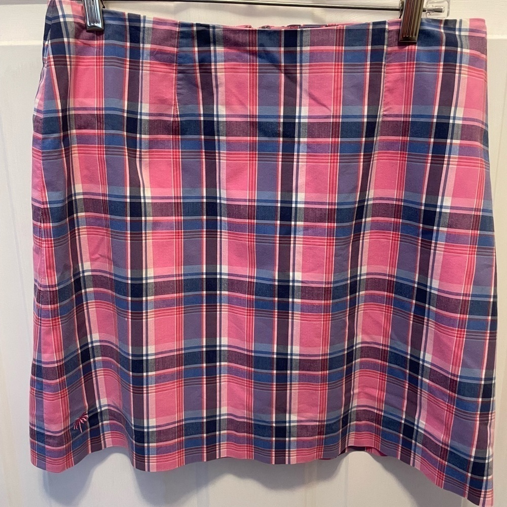 Vintage Lilly Pulitzer skirt. Pink Plaid fully lined. Size 8